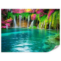 #REF! - zelená/ružová, papier (100/70cm) - Muralo