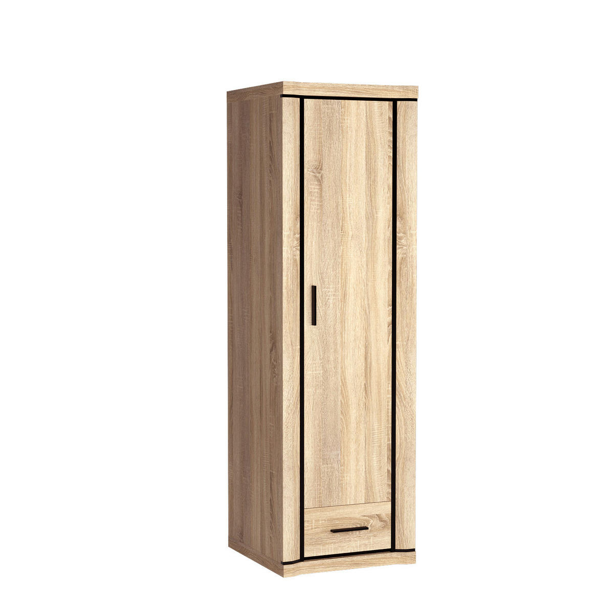 DREHTÜRENSCHRANK MALAGA 58/192/59 cm 1-türig Sonoma Eiche - Sonoma Eiche, Holzwerkstoff (58/192/59cm) - MASSENO