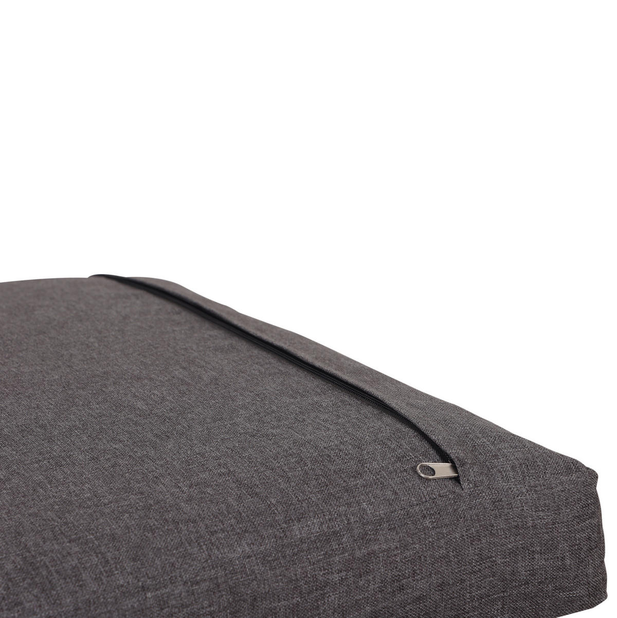 GARTENMÖBEL-SET mit Ecksofa, Beistelltisch und Couchtisch/Ottomane aus verzinktem Stahl und WPC, Grau/Schwarz - Grau, Metall - Redom