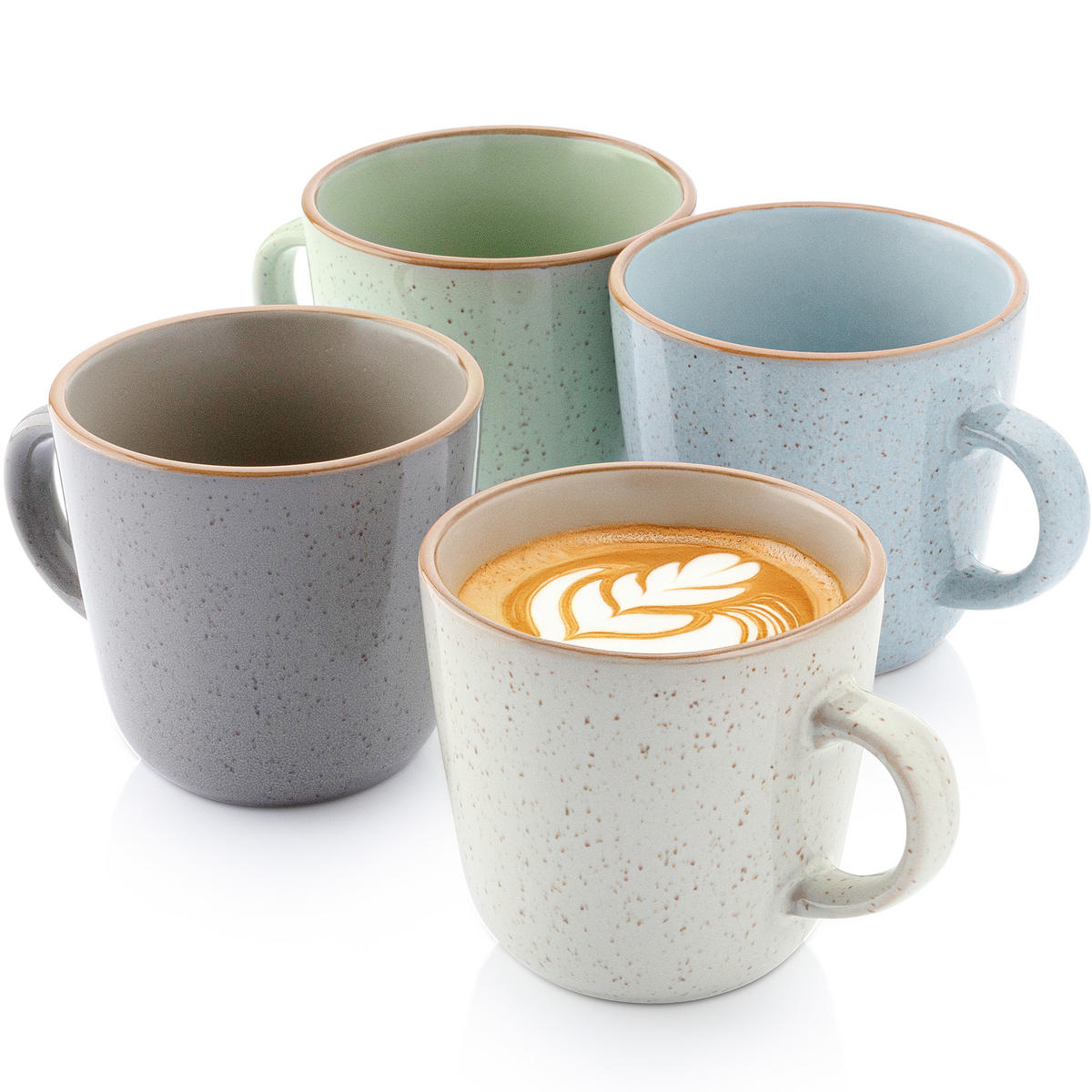 KAFFEEBECHER SET RIO - 4 teilig aus Steingut - Multicolor, Keramik (0.43L) - Sänger