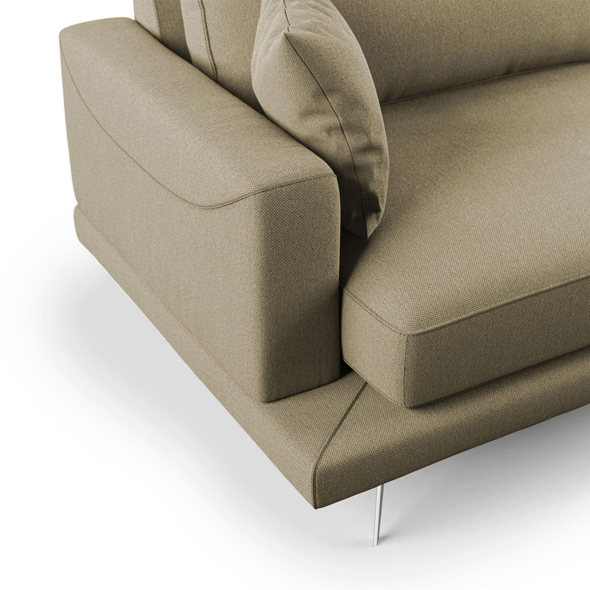 LINEARSOFA Dorian - Beige, Textil (218/88/93cm) - Divani.store