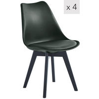 STUHL 4er-Set Polypropylen Schwarz - Schwarz, Kunststoff (49/84/53cm) - Nordlys