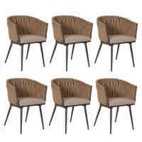 ESSZIMMERSTUHL Beige, Braun 6er-Set - Beige/Braun, Textil (61/82/57cm) - MCW