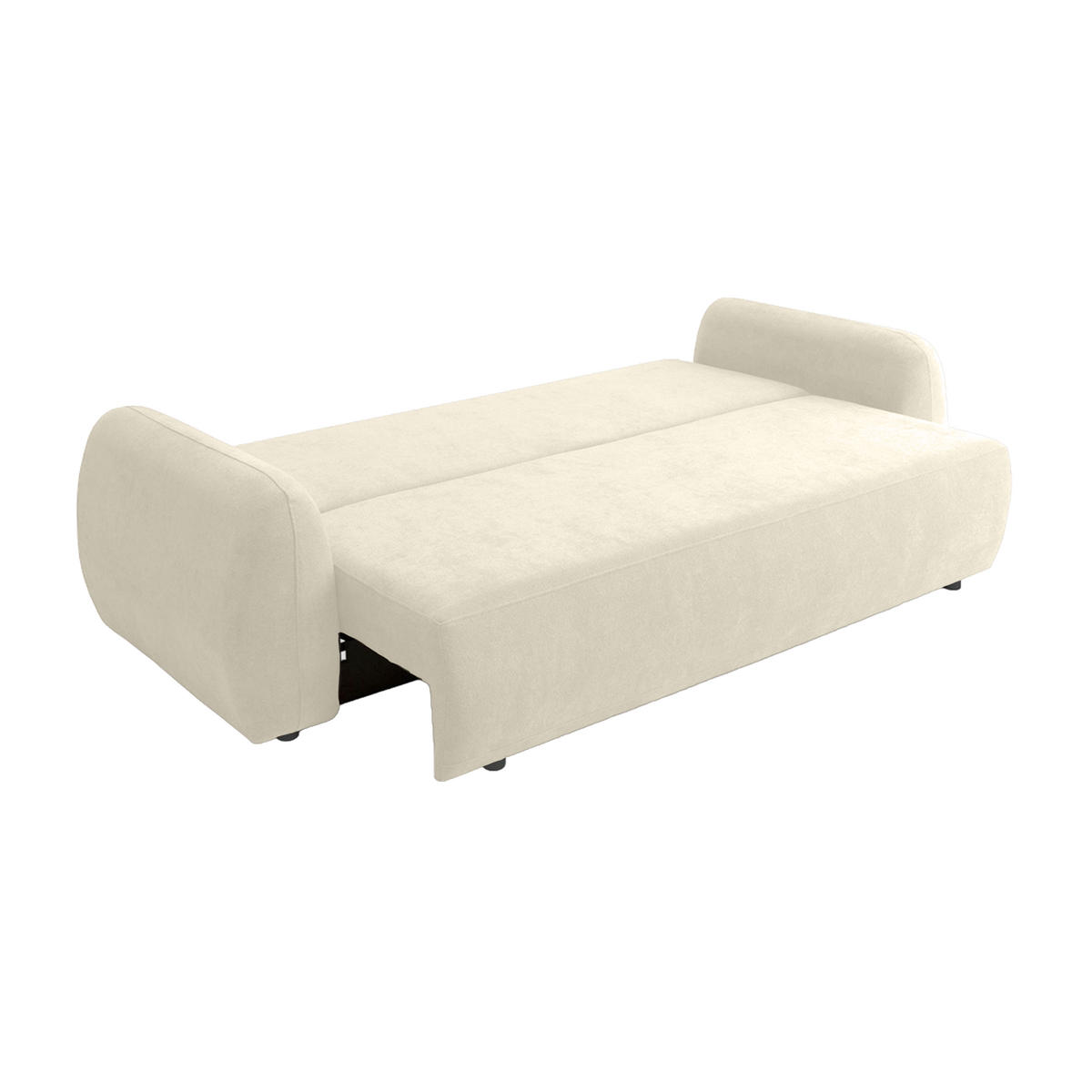 SOFA MUNDUK mit Schlaffunktion, Cremeweiß - Weiß, Textil (250/98/100cm) - Fedve