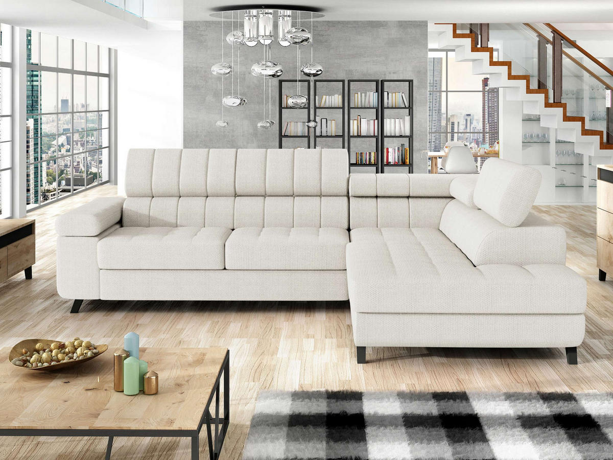 ECKSOFA Nord, Seite: Rechts - Schwarz/Cappuccino, Holz/Textil (264/203cm) - MIRJAN24
