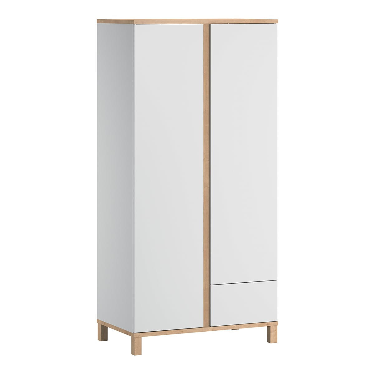 SCHRANK mit 2 Türen und 1 Schublade - H183 cm - Altitude - Weiß, Holzwerkstoff (53/183/90cm) - Calicosy