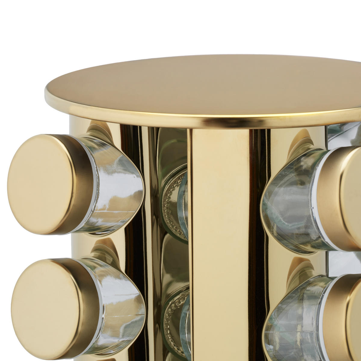 21-DIELNY stojan na korenie - viacfarebná, kov/sklo (23/33.5/23cm) - Relaxdays