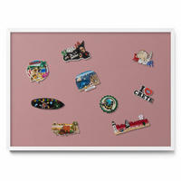MAGNETTAFEL 70x50 cm Weißer Rahmen Pastellrosa - Rosa, Metall (70/50/0.4cm) - TULUP