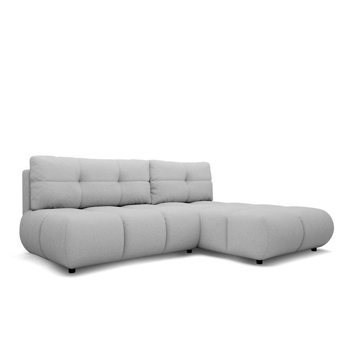 ECKSOFA Milorya Silberfarben - Silberfarben, Textil (230/90/170cm) - Pillovely