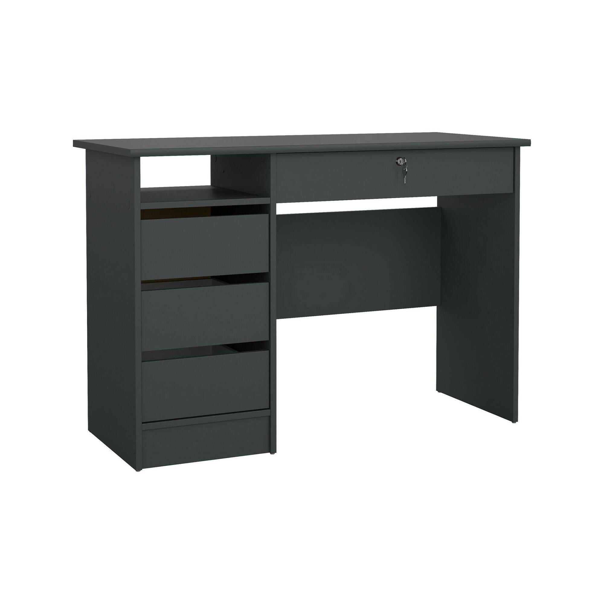 SCHREIBTISCH Grau 48.5/109.3/75.6 cm - Grau, Holzwerkstoff (48.5/109.3/75.6cm) - DMORA