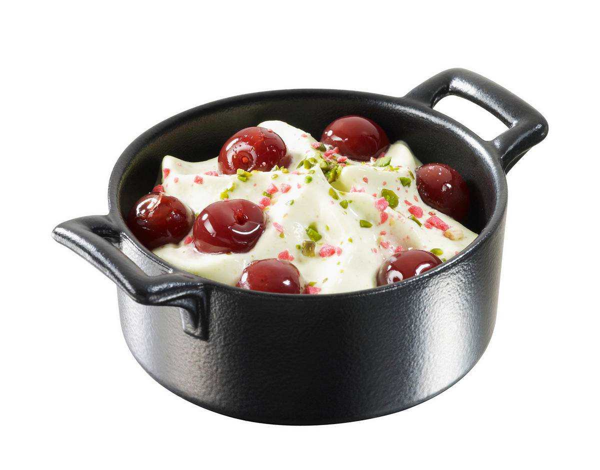 RAGOUTFÖRMCHEN 15 cl RUND Gusseisenoptik - Schwarz, Keramik (9.4cm) - Revol Porcelaine France