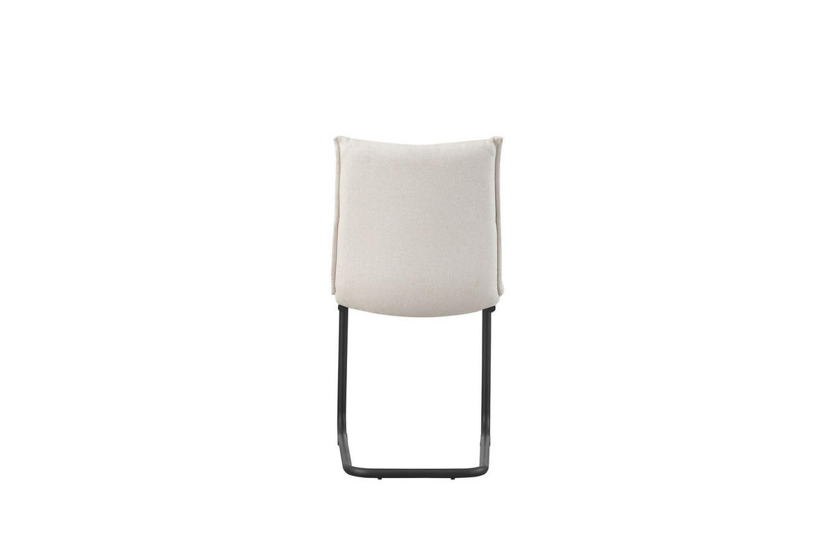 SCHWINGER-STUHL 2er Set Torino Stühle in Creme - gemütliches Design - B/H/T: 46x89x57 cm - Creme, Textil (57/89/46cm)