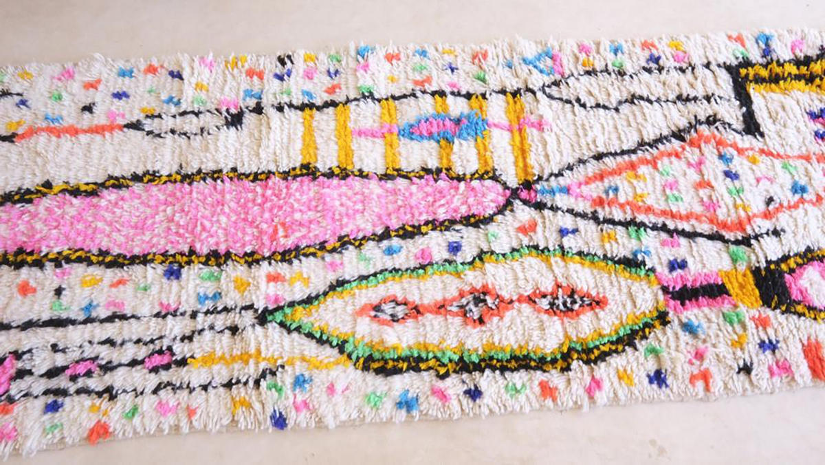 BERBERTEPPICH Teppichläufer aus Marokko Pop 140x 200 cm - Multicolor, Naturmaterialien (140/200cm) - AFK Living
