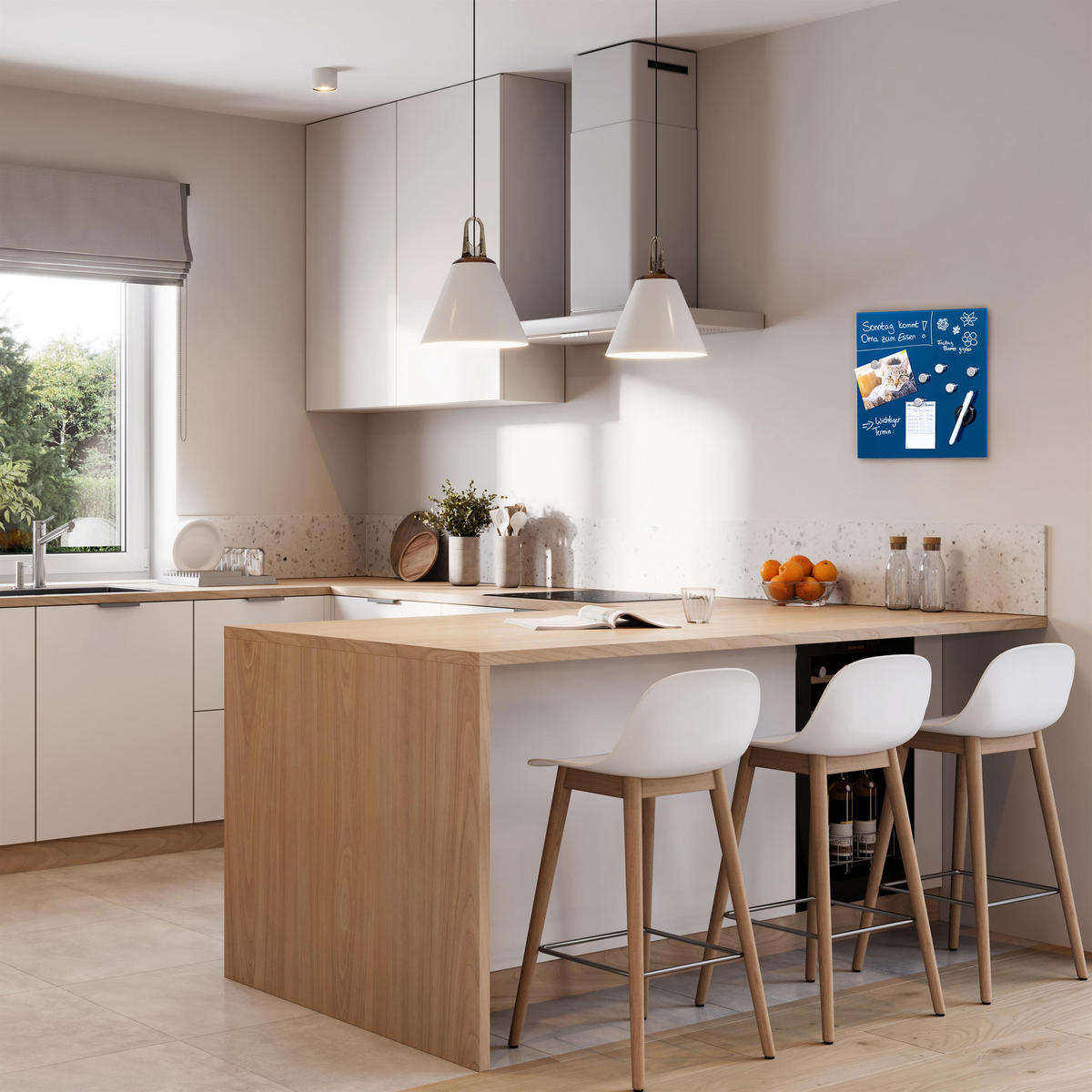 MAGNETTAFEL, blau - Blau, Metall (35/35/0.45cm) - bremermann