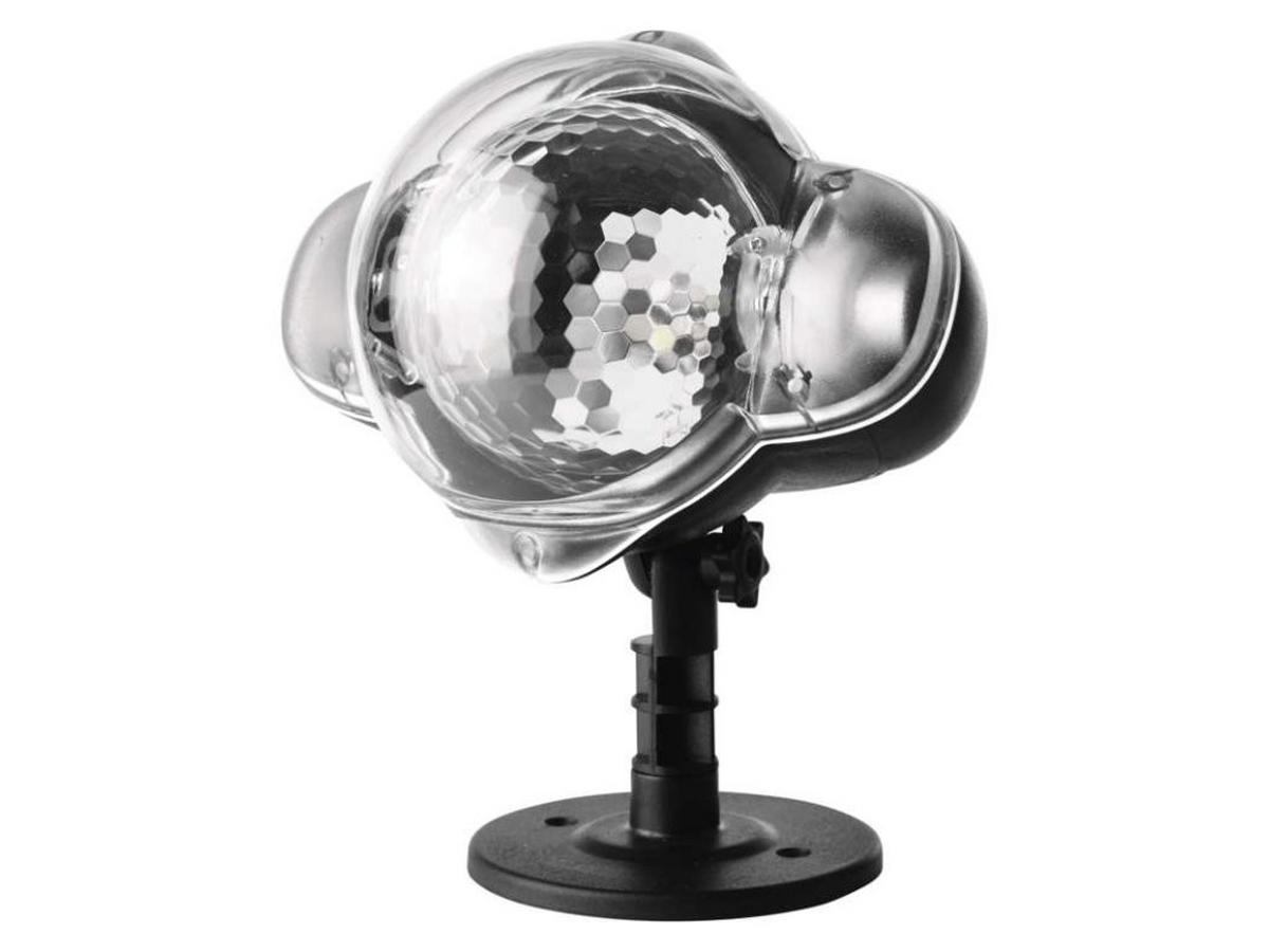 LED-WEIHNACHTSPROJEKTOR SCHNEEKUGELN - für innen und außen - Weiß, Kunststoff (20/20/30cm) - LAALU