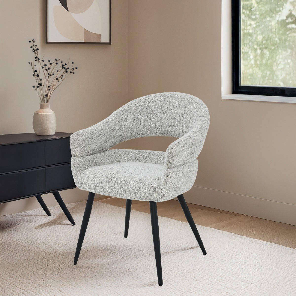 ESSZIMMERSTÜHLE Megan Beige 62/58/85 cm - Hellgrau, Textil (58/85/62cm) - Livingfurn