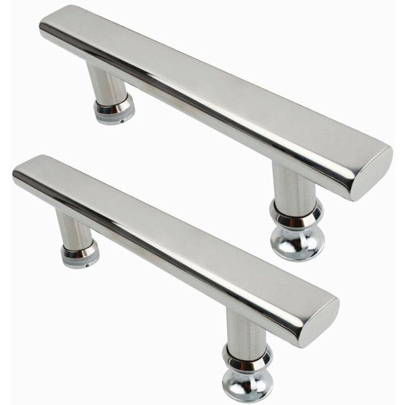 MÖBELGRIFF 2er-Set 145 mm Edelstahl - Silberfarben, Metall (2/3/2.1cm)
