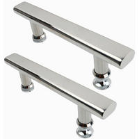 MÖBELGRIFF 2er-Set 145 mm Edelstahl - Silberfarben, Metall (2/3/2.1cm)