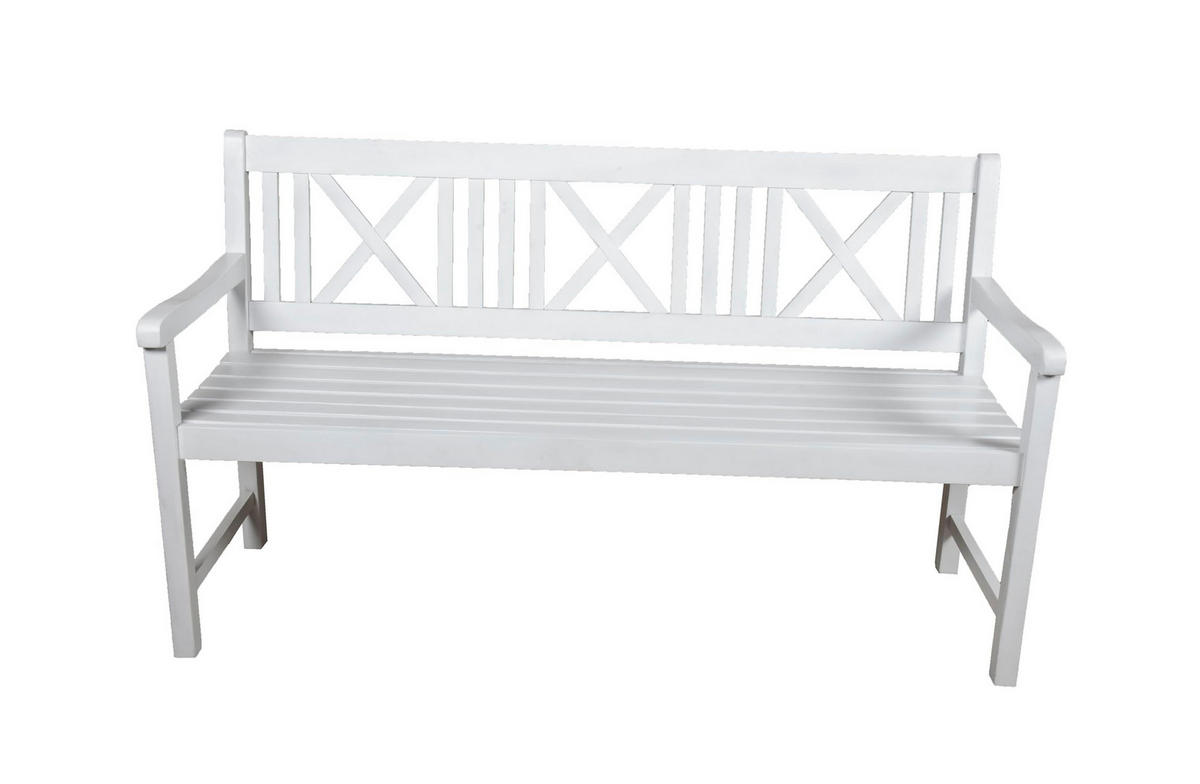 GARTEN-SITZGRUPPE Lyon 4-teilig Gartenmöbel-Set - Weiß, Holz - DELUKE