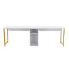 DOPPELSCHREIBTISCH - twin 240/60/74 cm - Weiß, Holzwerkstoff (240/60/74cm) - Calicosy