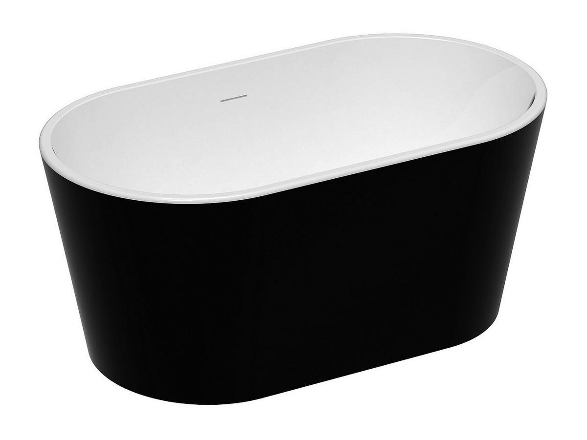 FREISTEHENDE Badewanne - 1 Person - Acryl - Schwarz - Schwarz, Kunststoff (130/58/71cm) - Vente-Unique
