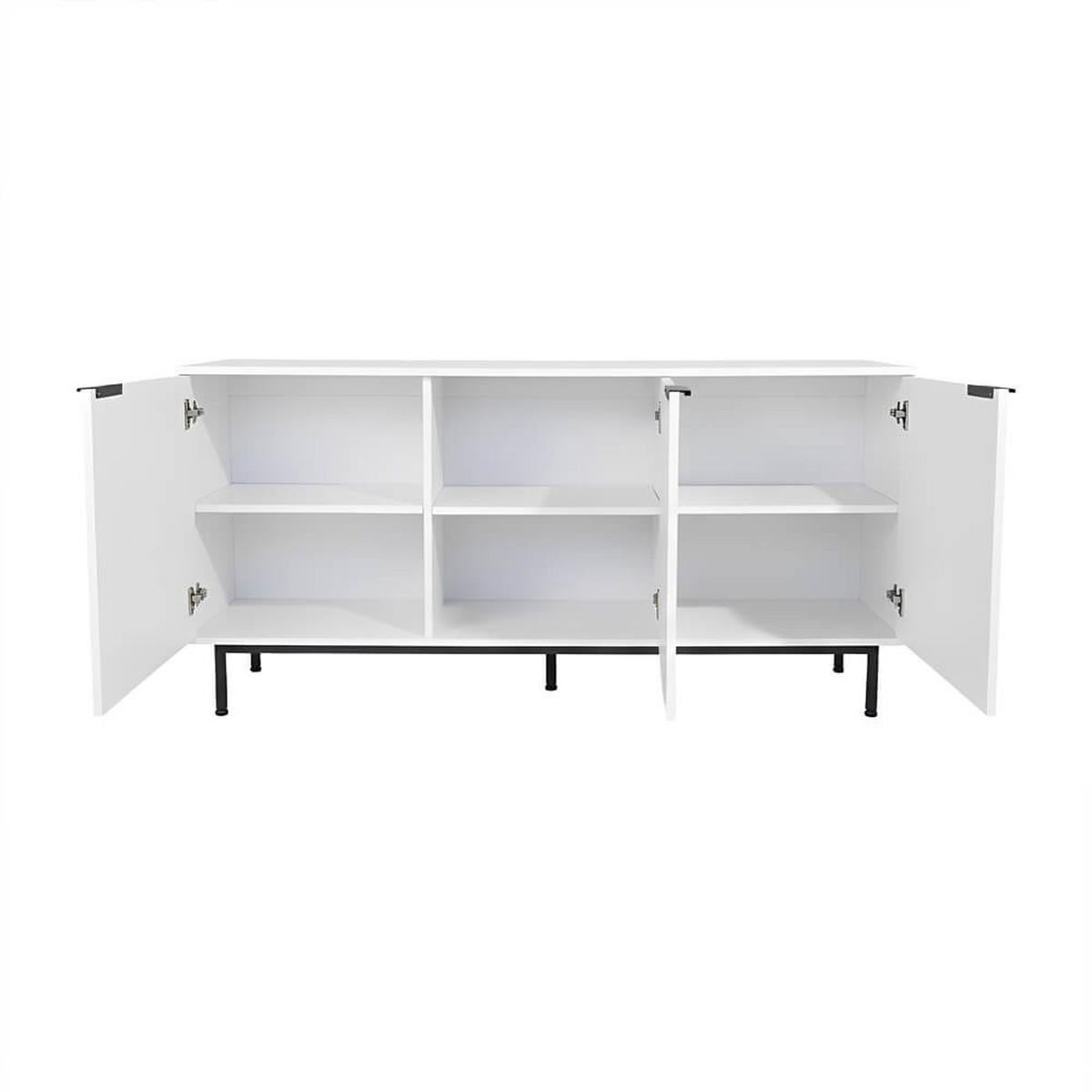SIDEBOARD NYLA Weiß - 154 x 73 cm - Weiß, Holzwerkstoff (154/73/42cm) - Home Deluxe