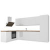 ECKKÜCHE 330x 210 cm - Aspen K54 -M330 in Weiß/Hochglanz - Weiß Hochglanz, Holz (540/212/210cm)