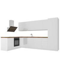 ECKKÜCHE 330x 210 cm - Aspen K54 -M330 in Weiß/Hochglanz - Weiß Hochglanz, Holz (540/212/210cm)