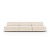 SOFA Jodie aus Samt leichtes beige 3 Sitzplätze - Beige, Textil (240/70/102cm) - Micadoni