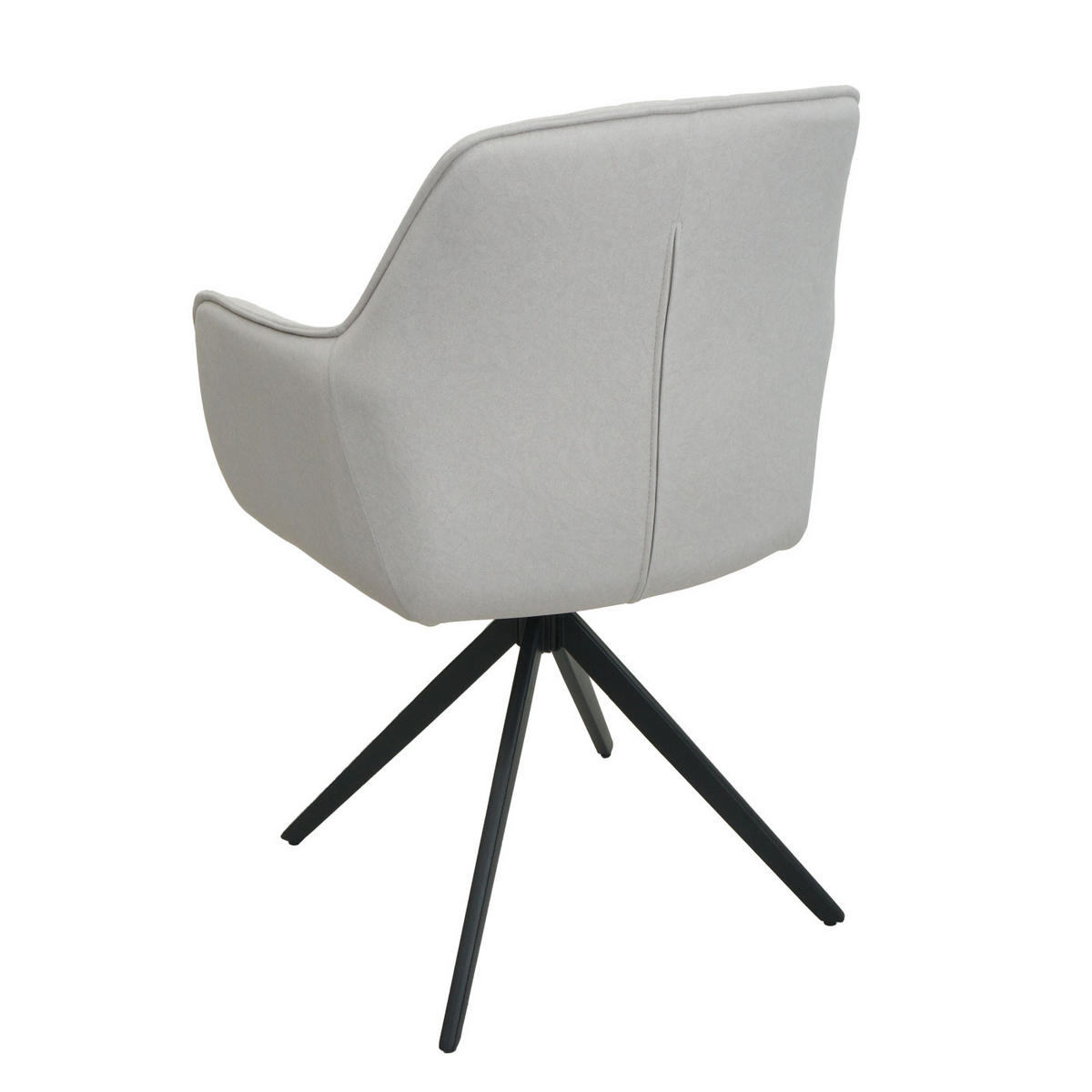 ESSZIMMERSTUHL 2er-Set 87x58x55cm Sitzhöhe 46cm drehbar Auto-Position Stoff/Textil Creme-Beige - Beige, Textil (58/87/55cm) - CHEFGASTRO