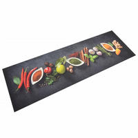 KÜCHENTEPPICH Waschbar Gewürze 60/180 Cm Samt - Multicolor, Kunststoff (60/180cm) - vidaXL