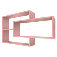 SCHWEBEREGAL KARO Rosa - Rosa, Holzwerkstoff (20/59/104cm) - Mein-Regal