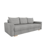3-SITZER-SCHLAFSOFA ELMA mit Bettfunktion, grau - Grau, Holz (92.5/79/230cm) - Homesy