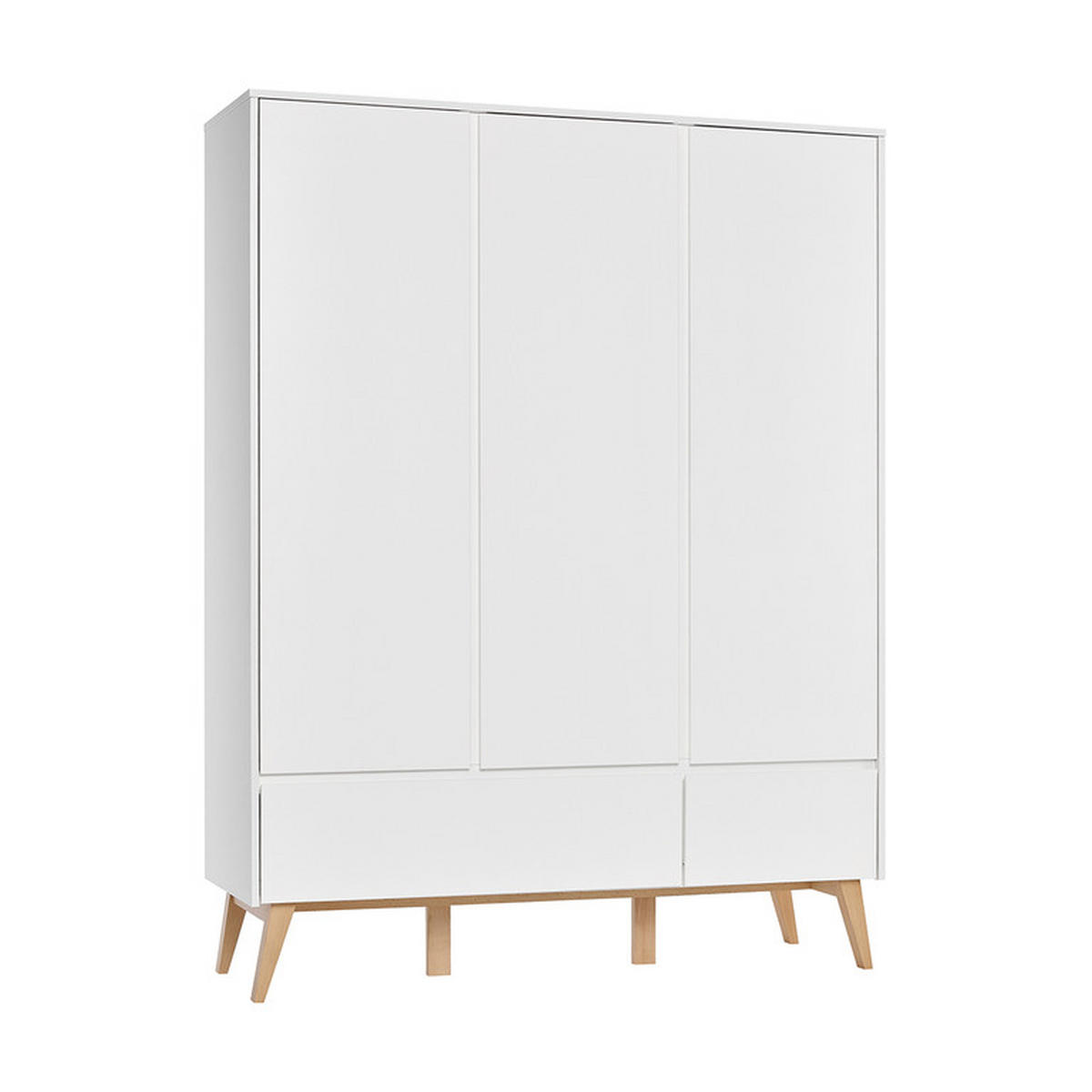 SKŘÍŇ 3DVEŘOVÁ Bílá a dřevo - bílá, kompozitní dřevo (149/200/52cm) - Petits-meubles