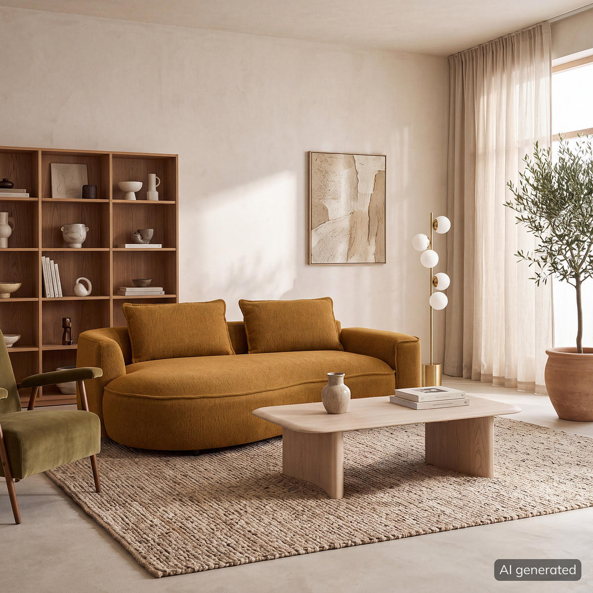 2,5-SITZER SOFA - Schwarz/Orange, Kunststoff/Textil (217/82/146cm) - home24