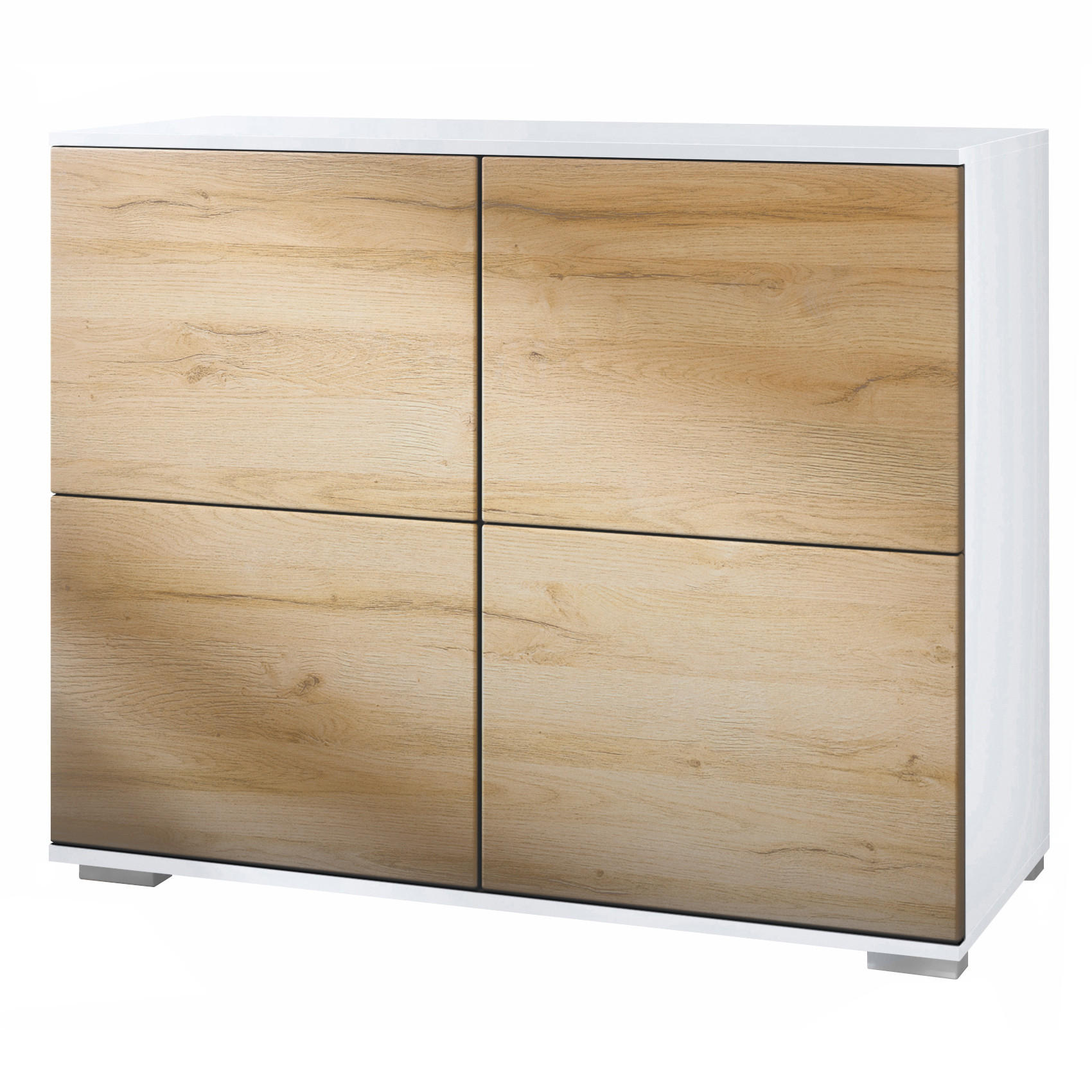 KOMMODE Rova Eiche Natur - Eichefarben, Holzwerkstoff (92.5/75.5/35cm) - Vladon