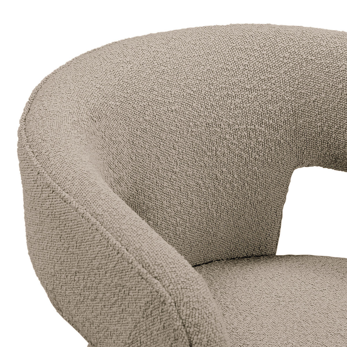 ARMLEHNENSTUHL - Taupe, Textil (64/75/60cm) - home24