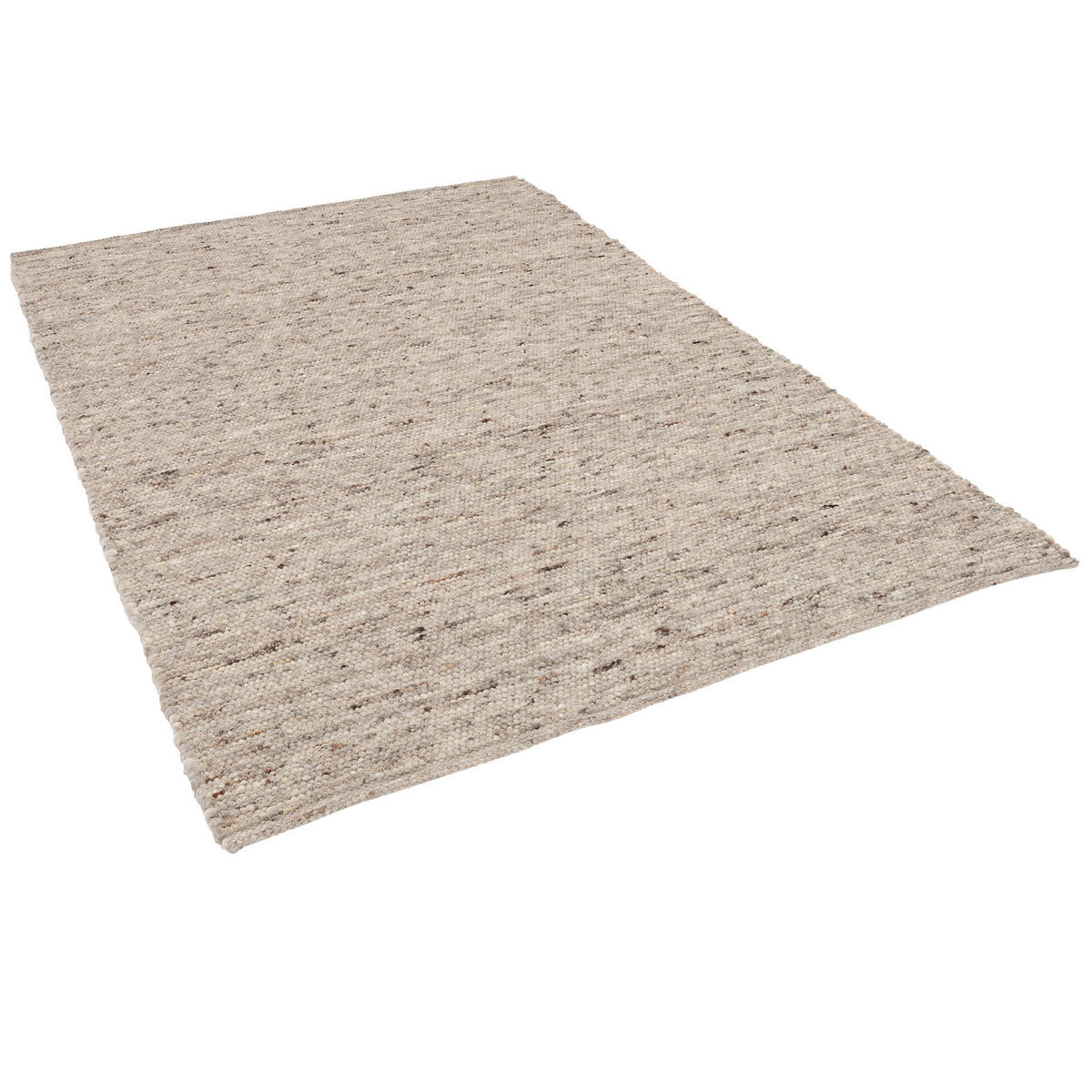 NATUR TEPPICH WOLLE ALASKA MELIERT - Braun, Textil (190/290cm) - Pergamon