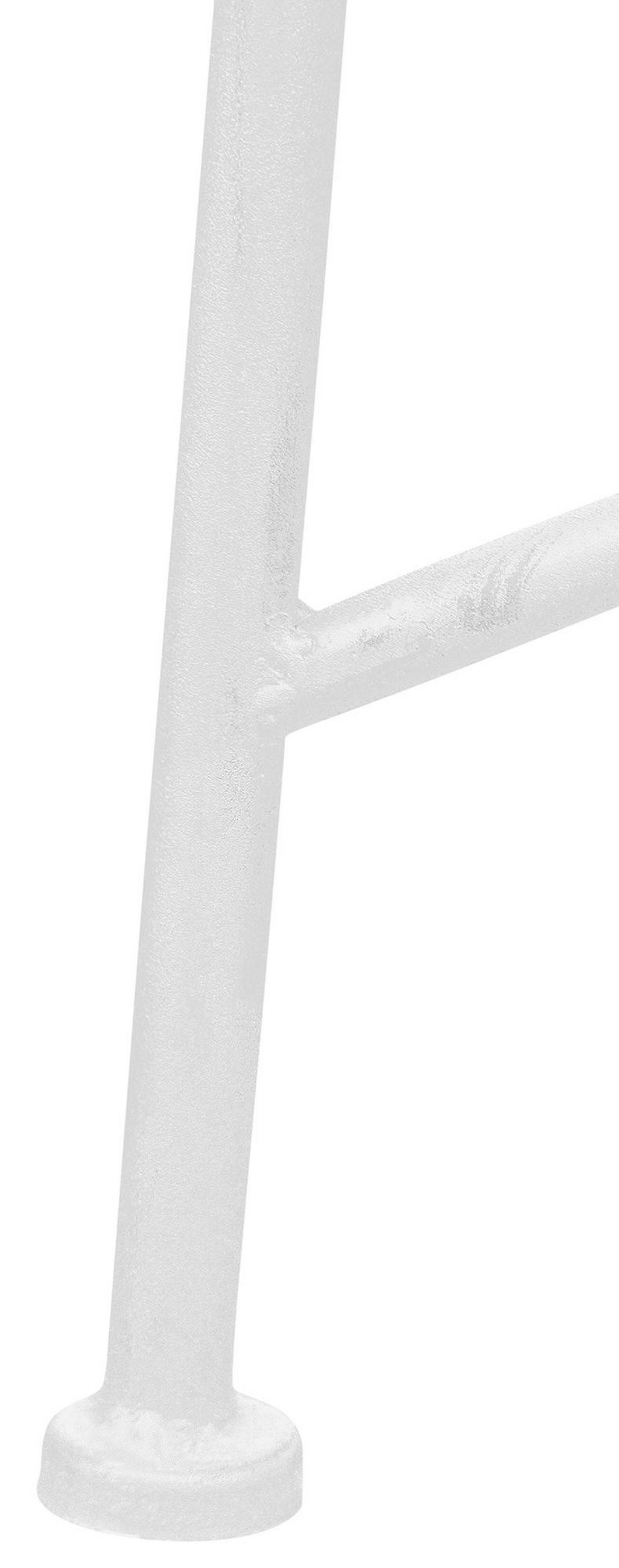 GARTENBANK Todor Metall Weiß 113x47x89cm Metallbank - Weiß, Metall (113/89/47cm) - DELUKE