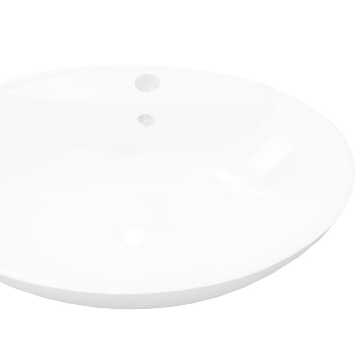 WASCHBECKEN Kotz 58.5/39/21 cm - Weiß, Keramik (58.5/21/39cm) - Nettlife