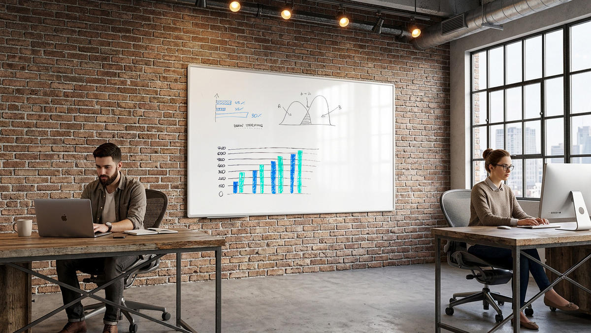 MAGNETISCHES Whiteboard - PREMIUM EXPO Alurahmen 170x100cm - Weiß, Metall (170/100/1.6cm) - ALLboards