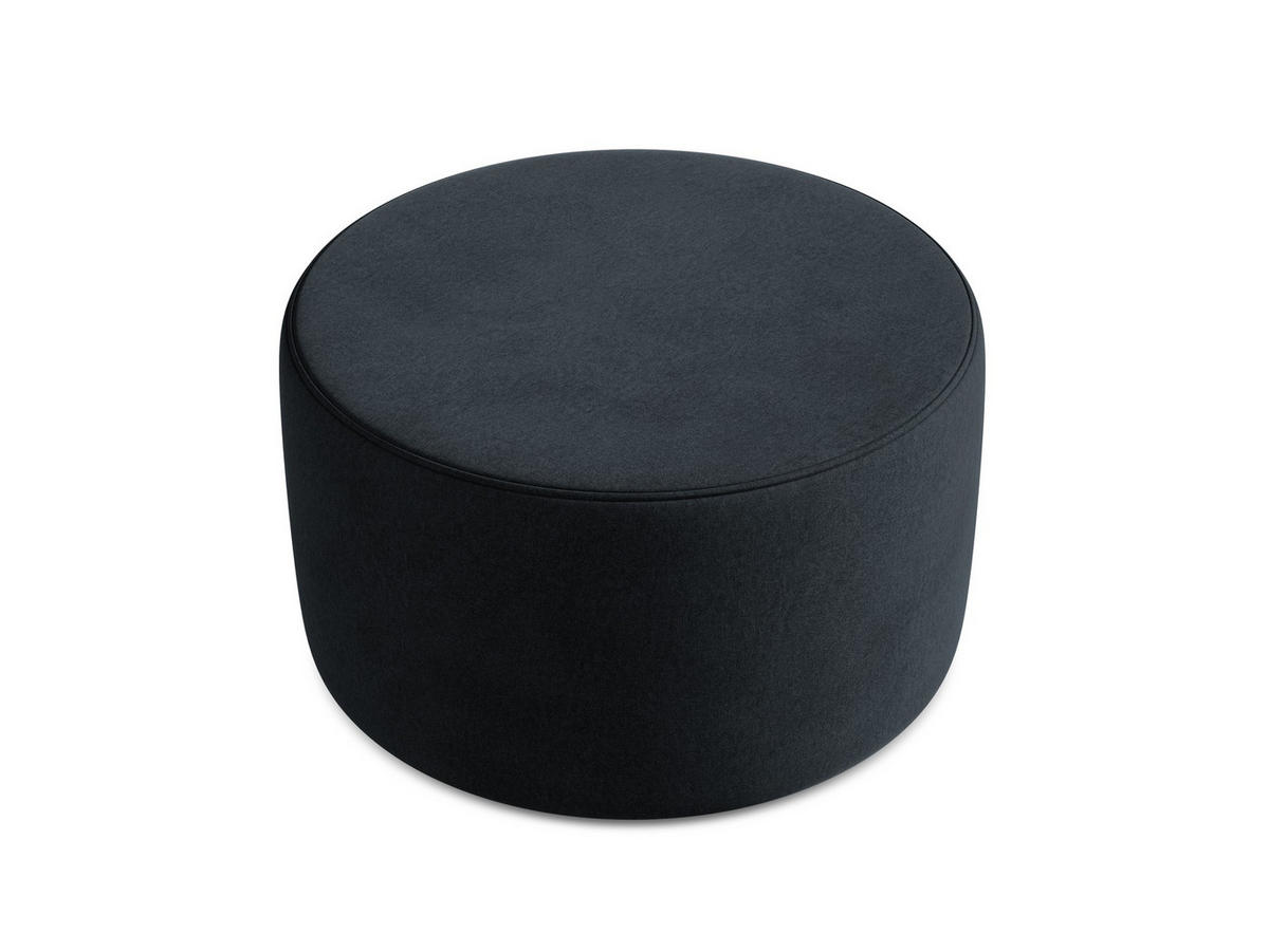 POUF Samt Stoff Blau - Blau/Rot, Kunststoff/Textil (81/46/81cm) - Makamii