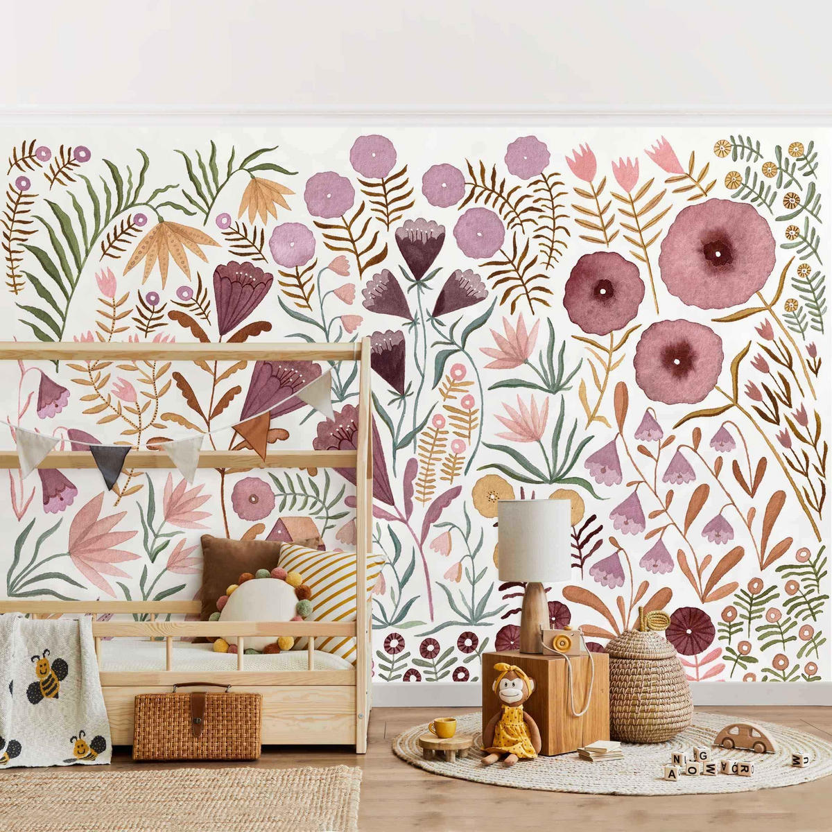 FOTOTAPETE Claudia Voglhuber - Blumenmeer 288/190 cm - Rosa, Papier (288/190cm) - Bilderwelten