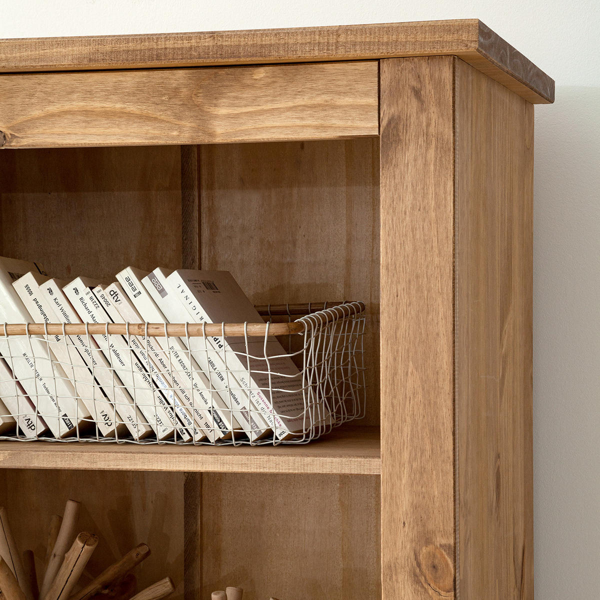 BÜCHERREGAL - Kiefer massiv - Kieferfarben, Holz (81/183/44cm) - home24