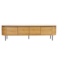 TV-ELEMENT Ilford Natur 200 cm x 55 cm - Braun, Holzwerkstoff (200/55/40cm) - Kenay Home