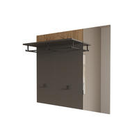 WANDGARDEROBE Irma Anthrazit/Artisan 106 x 95.8 cm mit Spiegel - Anthrazit, Holzwerkstoff (106/95.8/27cm) - Vicco