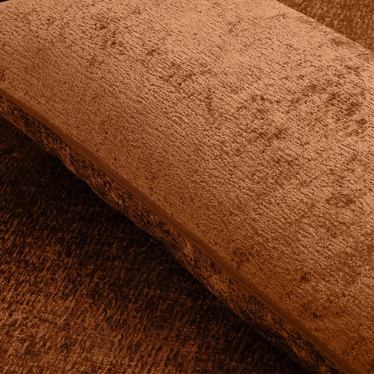 ECKSOFA RECHTS IMPERA Modern 4/5 Sitzer, Orangerot - Orange, Textil (314/224cm) - KONSIMO®