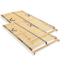 LATTENROST 160x200 cm vormontiert , 42 Latten 7-Zonen Birkenschichtholz belastbar 150 Kg Made in Germany - Braun, Holz (160/200cm) - Sleepneo