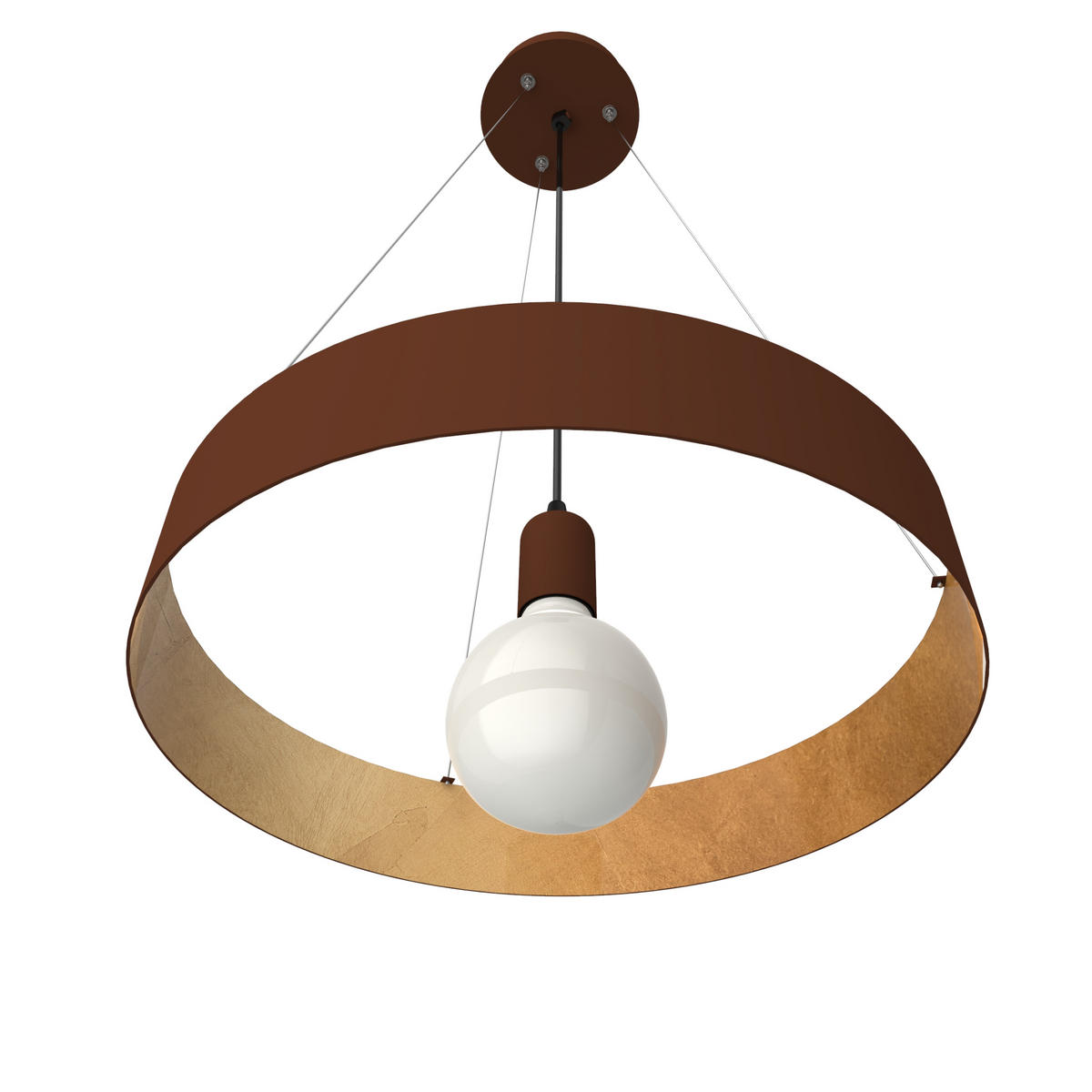 HÄNGELEUCHTE - Goldfarben, Metall (40/40/6cm) - Lumicom