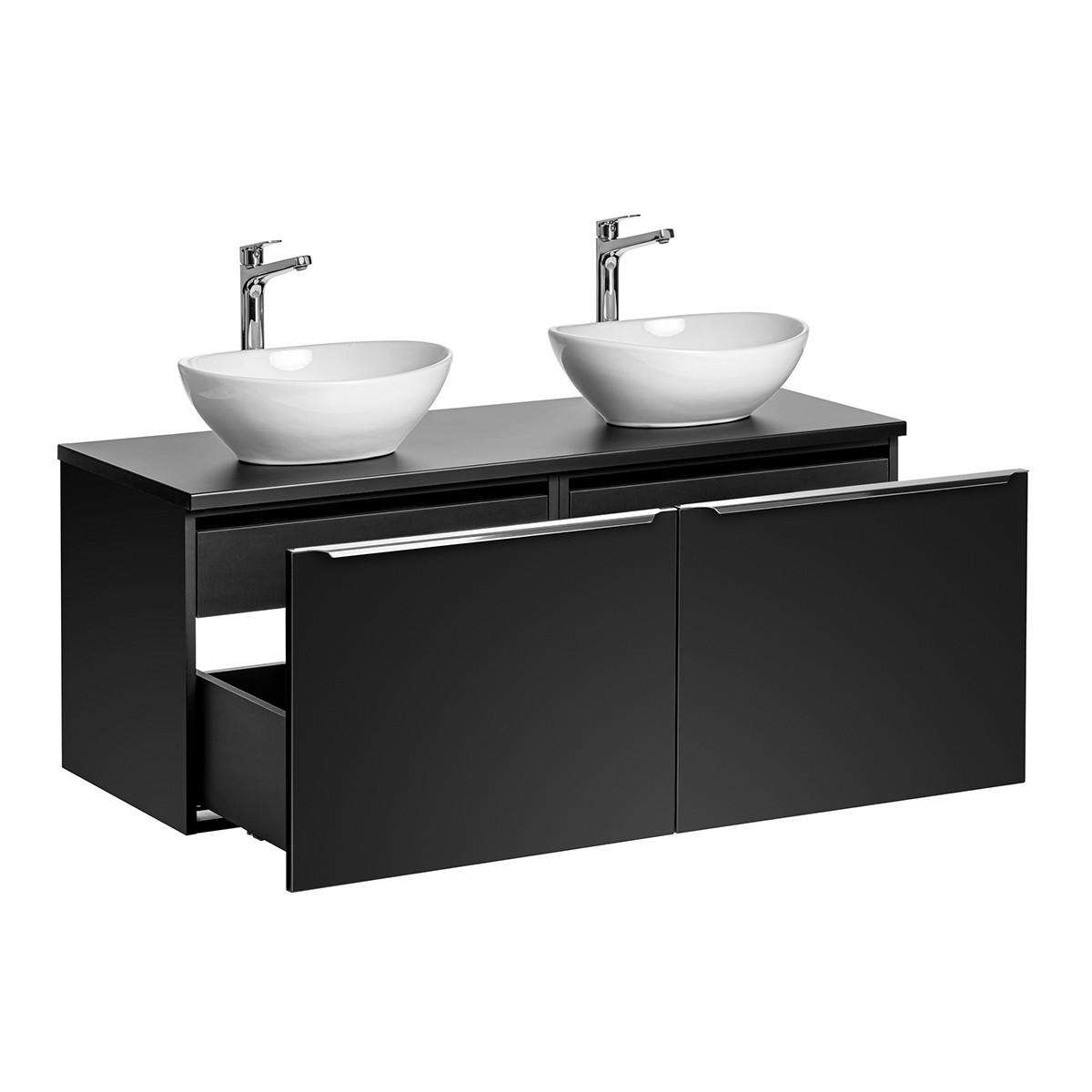 DVOSTRUKI UMIVAONIK 120cm Éros Crni - crna, drvni materijal (120/48/46cm) - Petits-meubles